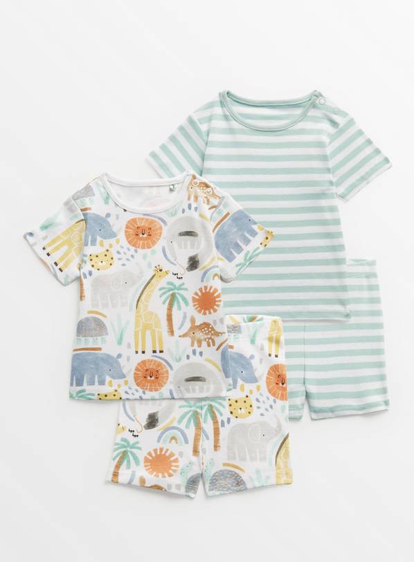 Zoo Print Pyjama 2 Pack 3-6 months